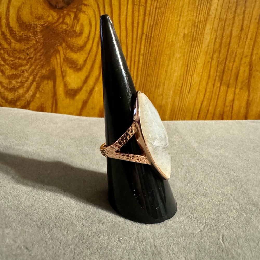 Rose Gold Tone, Stone Statement Ring - image 2